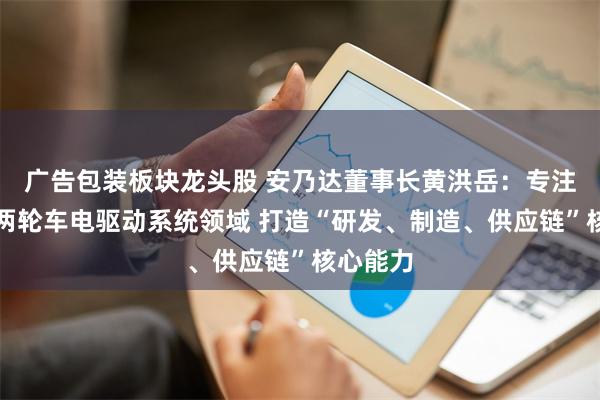广告包装板块龙头股 安乃达董事长黄洪岳：专注于电动两轮车电驱动系统领域 打造“研发、制造、供应链”核