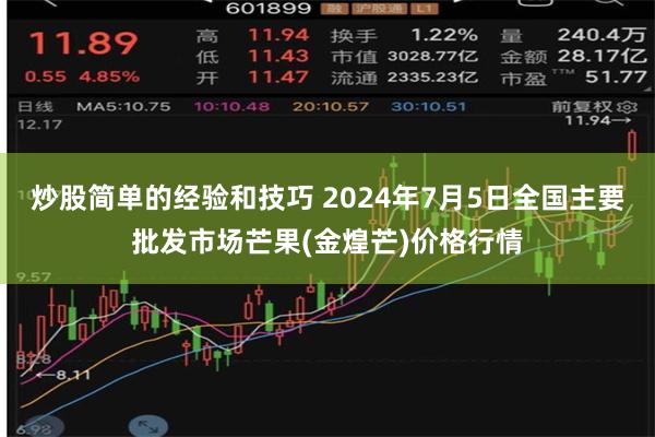 炒股简单的经验和技巧 2024年7月5日全国主要批发市场芒果(金煌芒)价格行情
