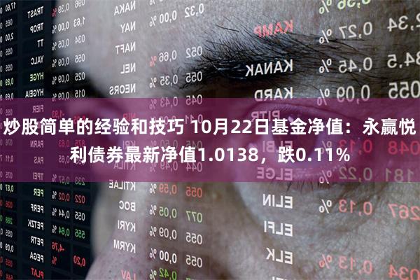 炒股简单的经验和技巧 10月22日基金净值：永赢悦利债券最新净值1.0138，跌0.11%