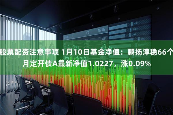 股票配资注意事项 1月10日基金净值:鹏扬淳稳66个月定开债A最新净值1.0227,涨0.09%