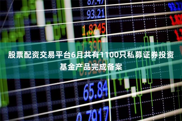 股票配资交易平台6月共有1100只私募证券投资基金产品完成备案